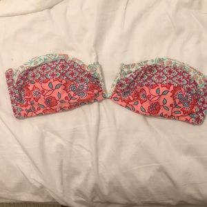 Strapless patterned O’Neil bikini top